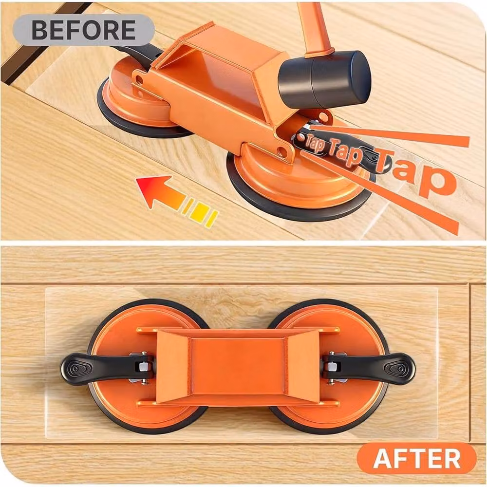 NESTLUNE Heavy Duty Floor Gap Fixer Tool and Plank Grabber in Orange, W: 100 cm, H: 41 cm – 3