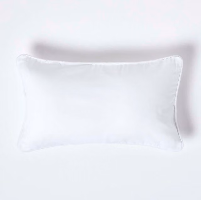 Homescapes Plain White Cotton Cushion Cover, 50 x 50 cm