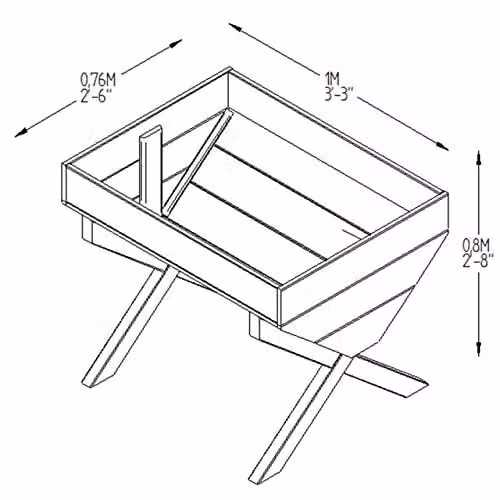 Forest Garden Brown Pressure Treated Wooden Kitchen Garden Trough Planter – 3