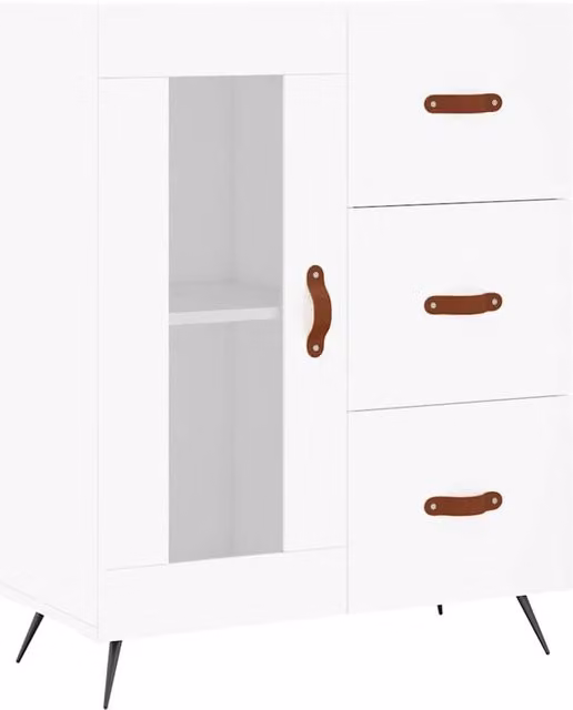 Berkfield Home White Sideboard W/D/H: 69.5 x 34 x 90 cm