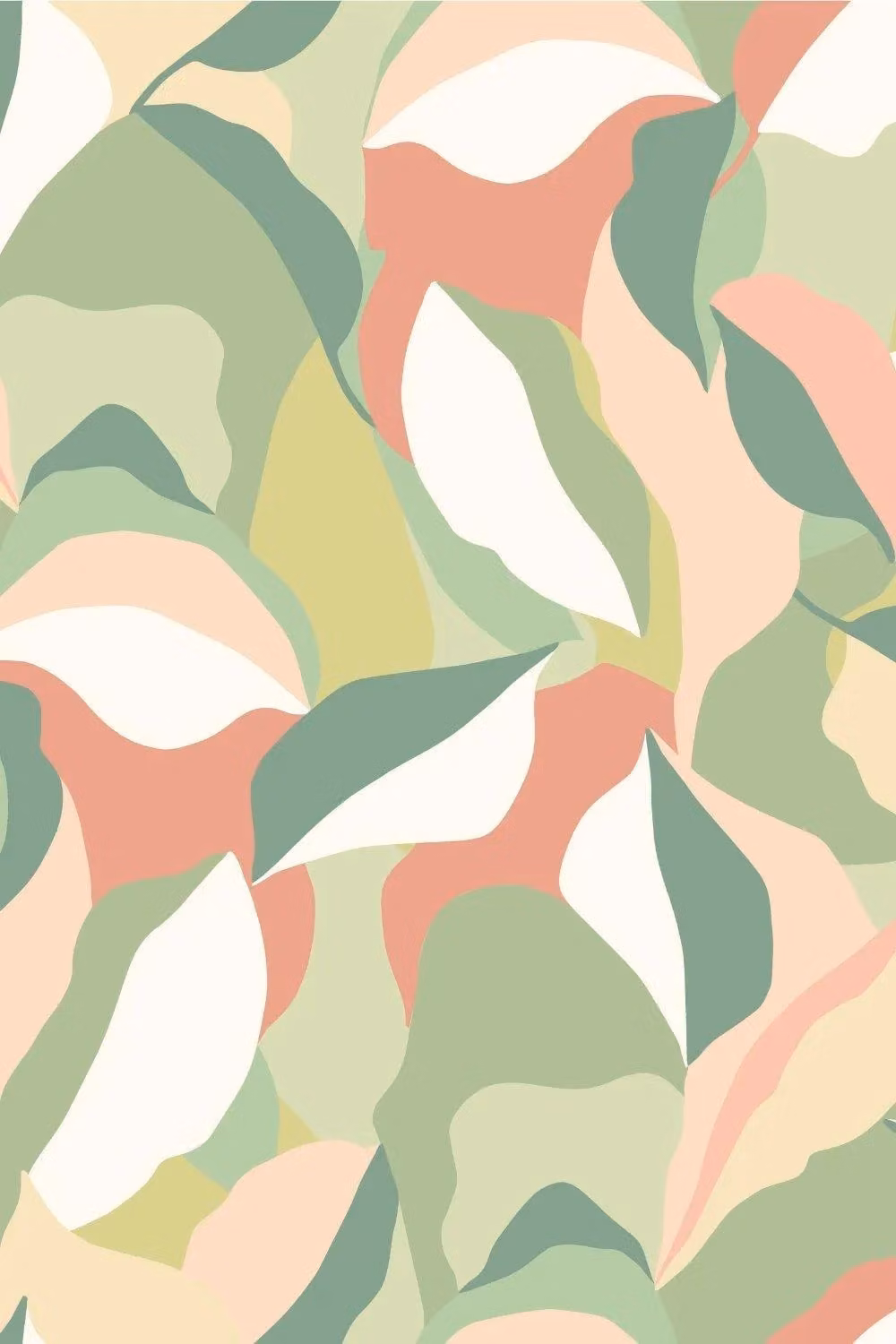 Hoopla Walls Leafy Patchwork Matt Botanical Wallpaper in Green and Multicolour – 2