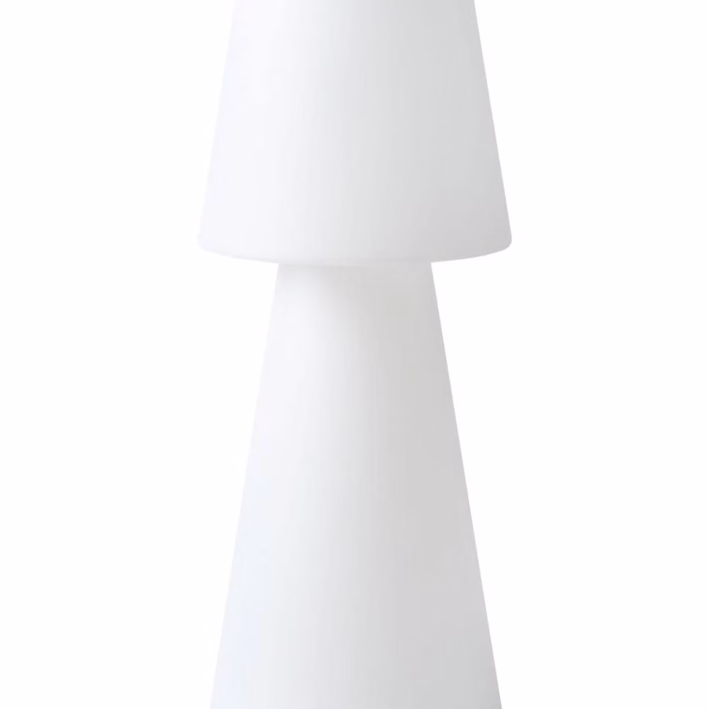 Wyld and Coco White Rechargeable LED Outdoor Floor Lamp with Remote Control and RGB Effect, IP54 Rated, H 80 cm x W 30 cm x D 30 cm – 2