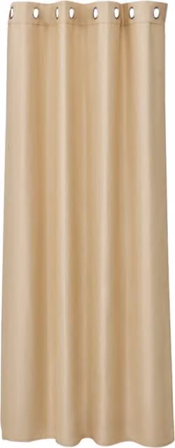 Livingandhome Waterproof Blackout Patio Curtain in White and Beige, Height: 274 cm