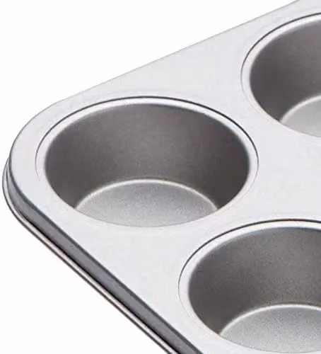 KitchenCraft Non-Stick Carbon Steel 12-Cup Muffin Tray, Silver, W: 35.0 cm – 8