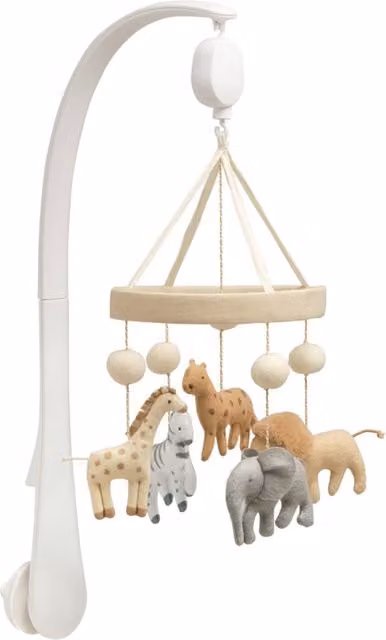 Mamas & Papas Born to be Wild Musical Mobile in Multicolour with Animal Designs