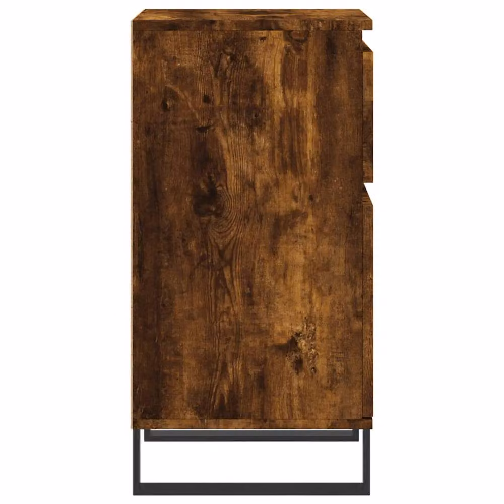 Berkfield Home Set of 2 Smoked Oak Sideboards in Brown, W/D/H: 40 x 35 x 70 cm – 7