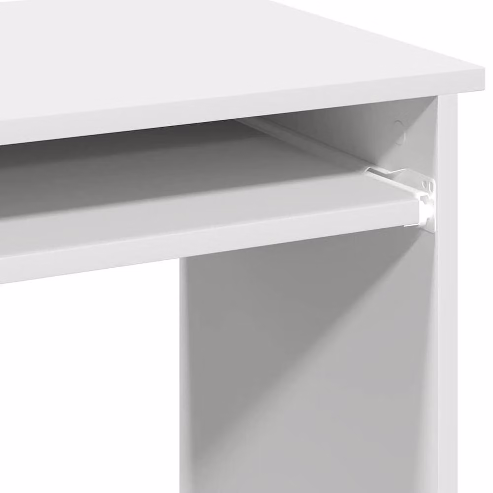 Berkfield Home Computer Desk with Shelves in White, W/D/H: 84 x 40 x 78 cm – 2