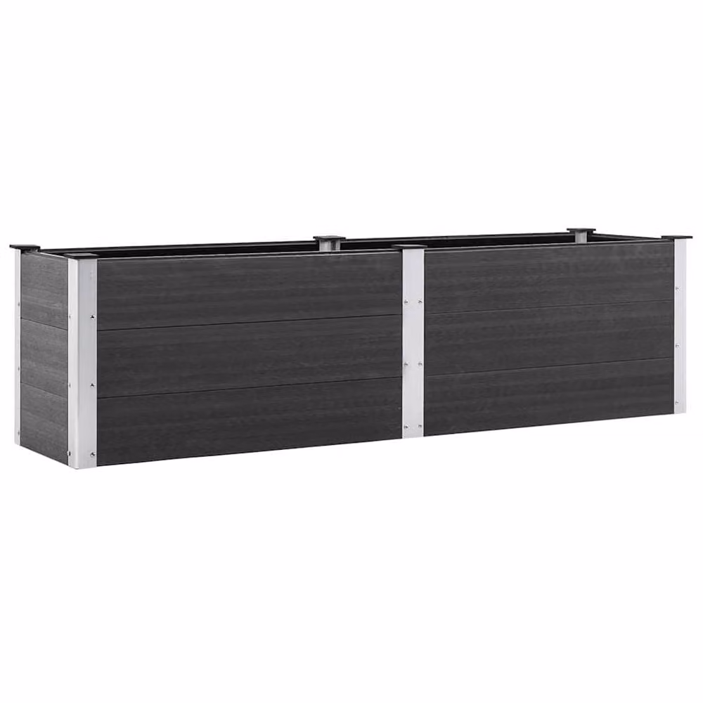 Berkfield Home Garden Grey WPC Raised Bed W: 200 cm, D: 50 cm, H: 54 cm – 3