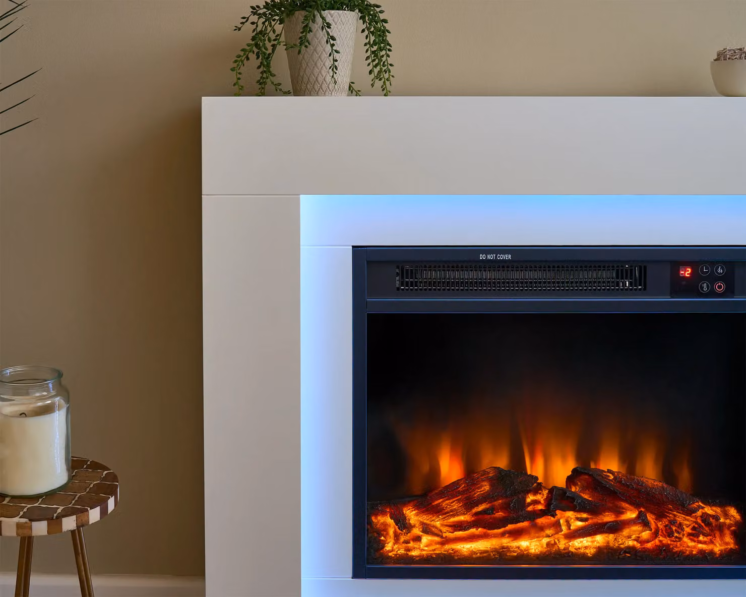 Adam Fires & Fireplaces Sureflame Ripley Inset Electric Fire with Remote Control in Black – 4