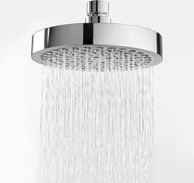 PAWNORA High Pressure Round Rain Overhead Shower Head Replacement in Silver and Chrome – 1