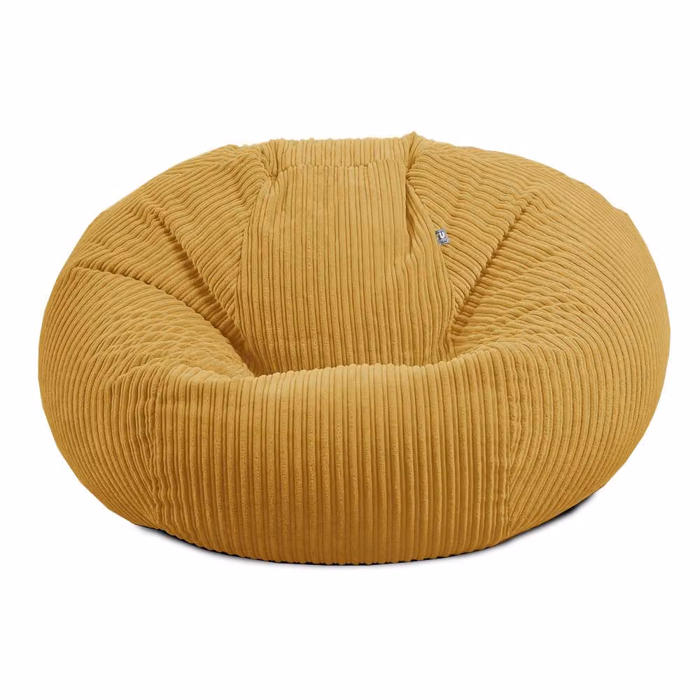 rucomfy Goliath Jumbo Cord Giant Indoor Bean Bag Chair for Adults in Yellow – 2