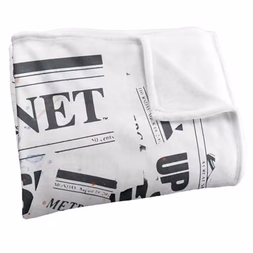 Warner Bros. Superman Newspaper Watercolor Super Soft Fleece Throw Blanket, Multicolour, W: 152 cm, D: 127 cm – 2