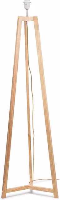 ValueLights Lottie Wood Tripod Floor Lamp Base in Natural Wood