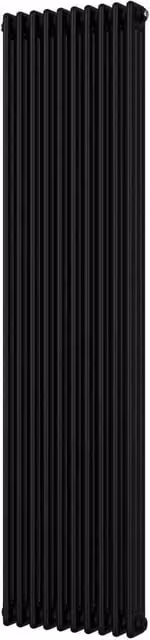 Alpha 3 Column Radiator in Black, H: 180 cm, W: 46.5 cm