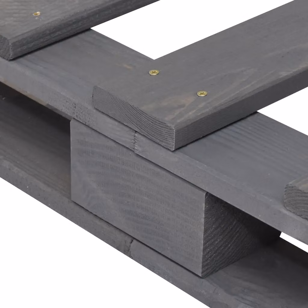 Berkfield Home Grey Solid Pine Wood Bed Frame W/D/H: 90 x 200 cm – 2