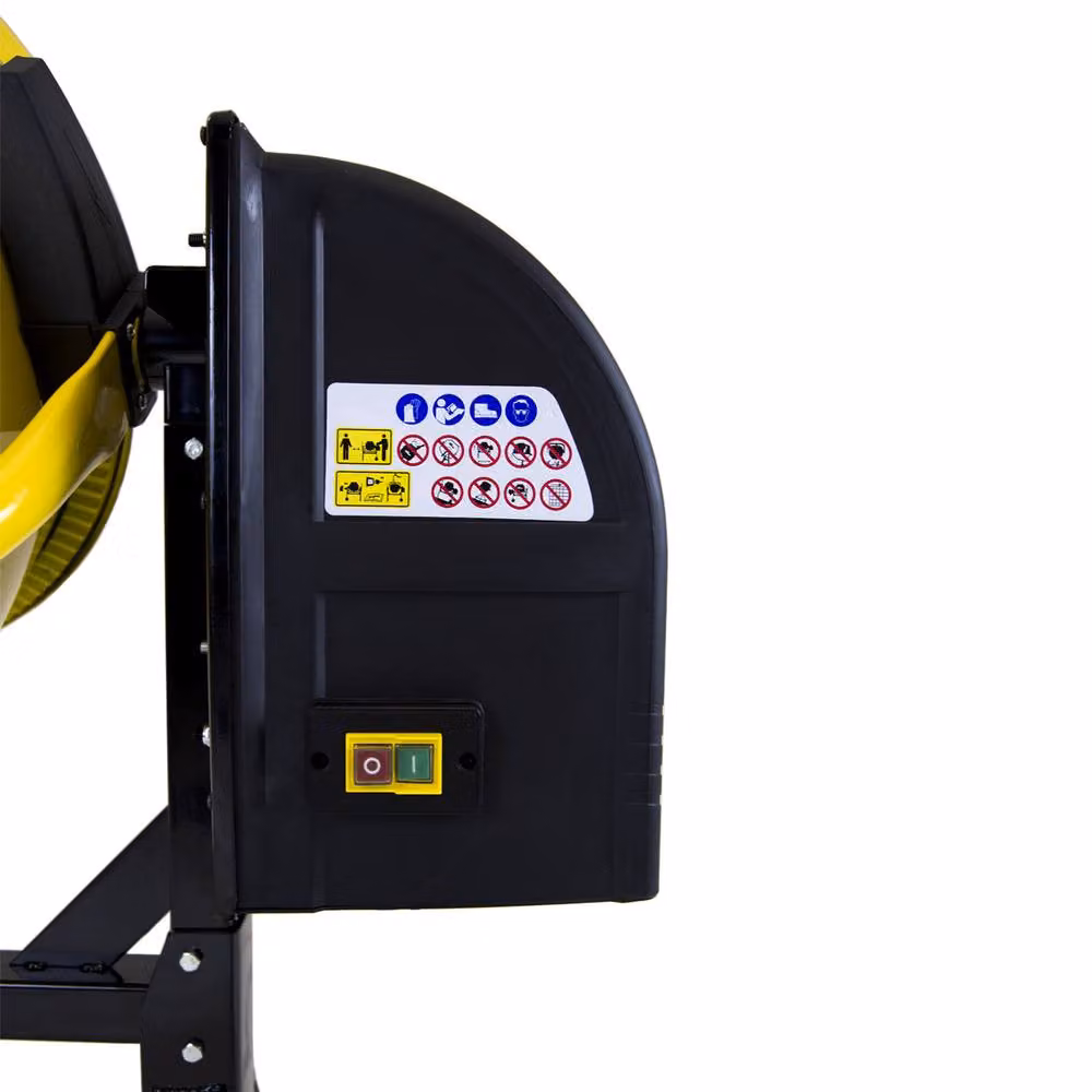 Charles Bentley Portable Cement Concrete Mixer, 130L, 550W, 230V, Yellow, W/D/H: 120 x 70 x 70 cm – 5