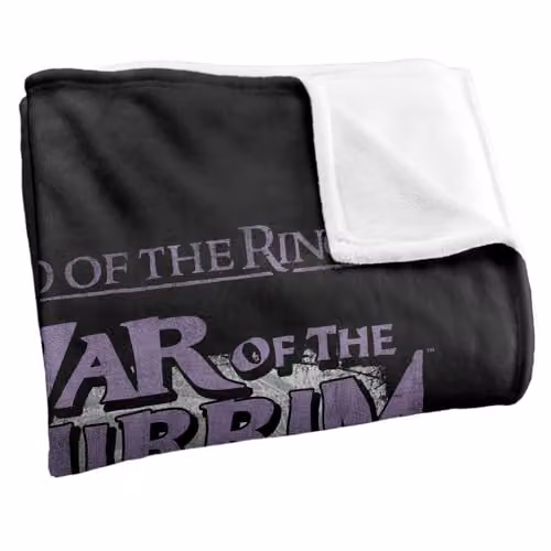 LOGOVISION Lord Of The Rings War Of The Rohirrim Hera Homage Super Soft Silky Touch Fleece Throw Blanket, White and Multicolour, W/D/H: 91 x 147 cm – 2