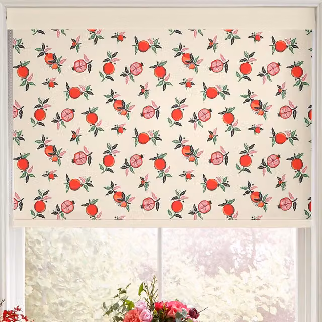 Cath Kidston Pomegranate Floral Made to Measure Roller Blind, Orange