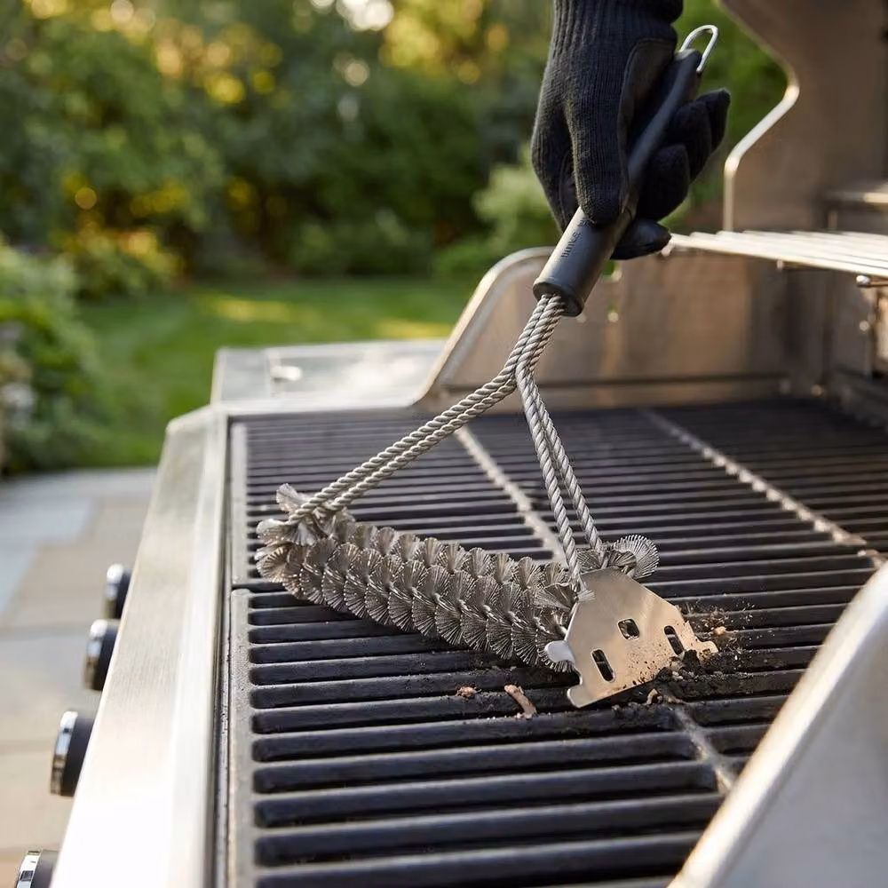 Havendro BBQ Grill Cleaning Brush with Stainless Steel Wire Scraper, Black – 4