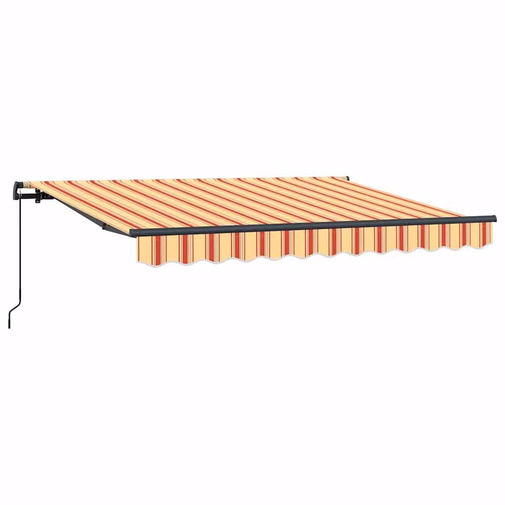 Berkfield Home Manual Retractable Awning with Polyester Fabric and Aluminium Frame in Yellow, Orange, White or Anthracite – 2