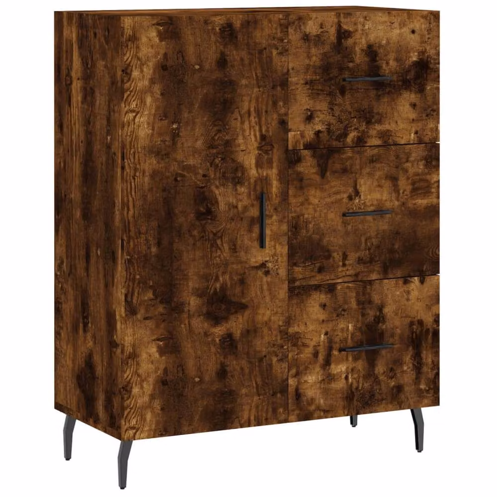 Berkfield Home Smoked Oak Sideboard in Brown, W/D/H: 69.5 x 34 x 90 cm – 3