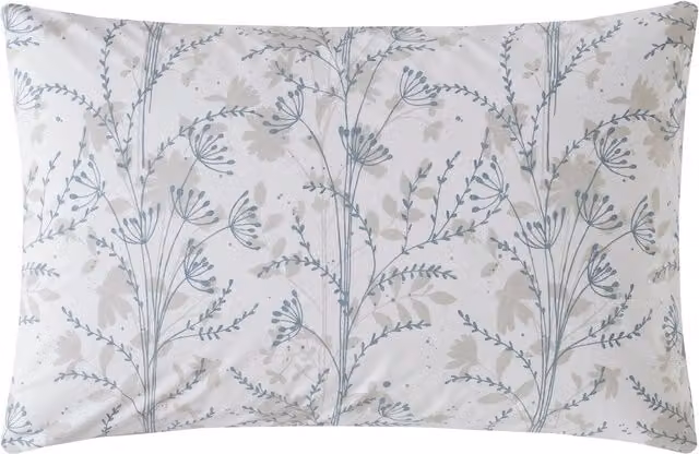 Laura Ashley Fennelton Reversible Floral Cotton Percale Housewife Pillowcase in Multicolour