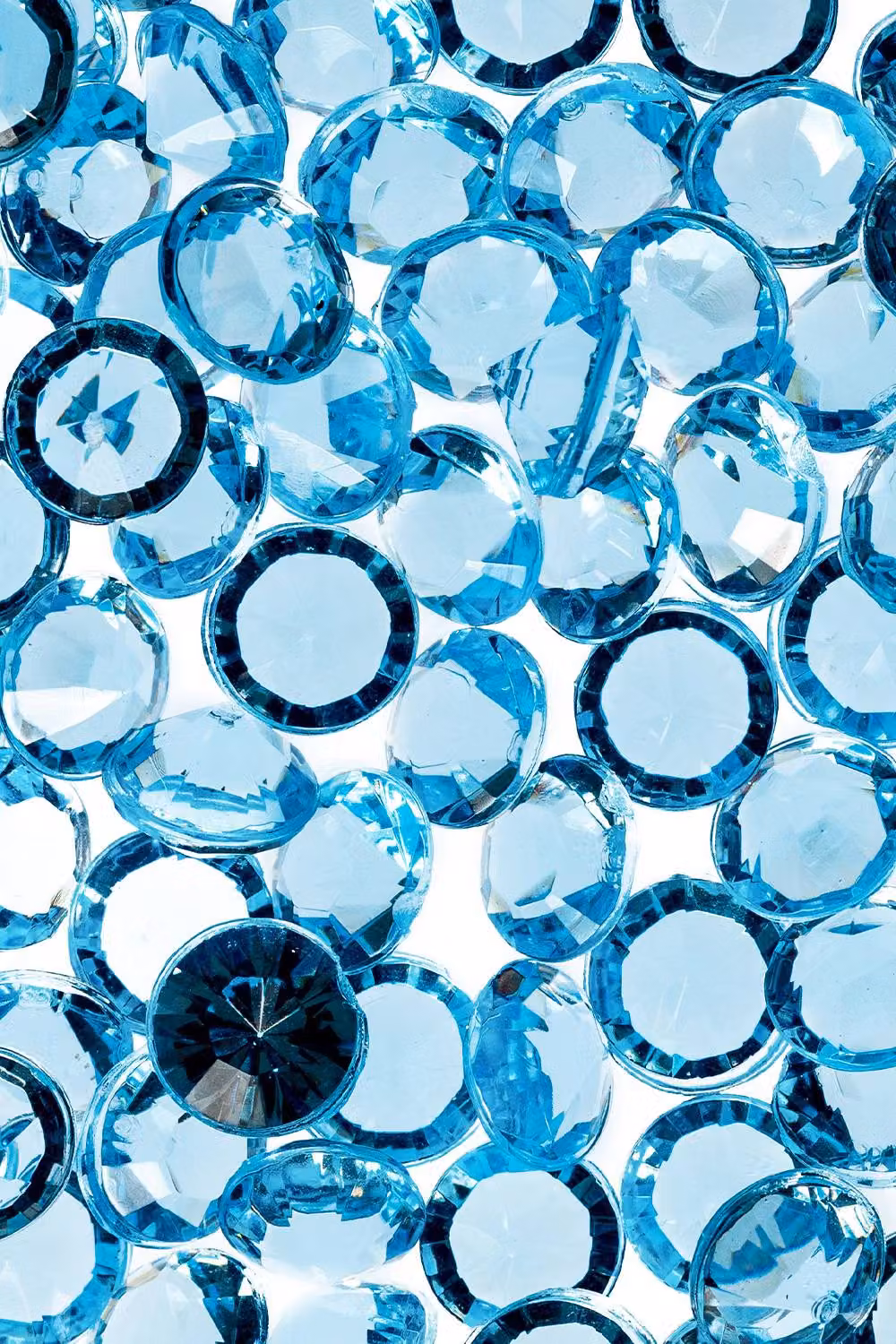 Neel Blue Acrylic Rhinestone Table Confetti, 2000pcs Round Aqua Table Scatters – 2