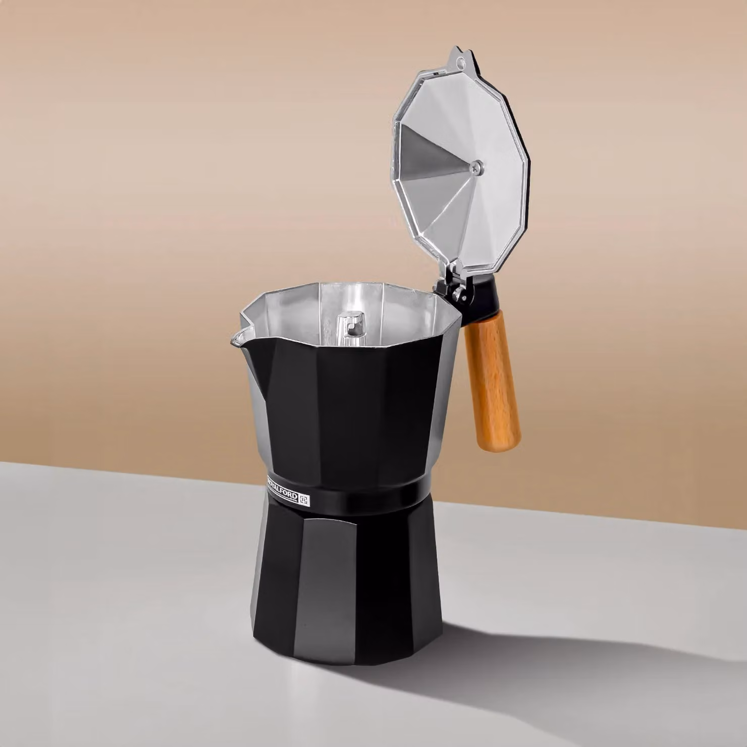 Royalford Italian Espresso Stove Top Moka Percolator Coffee Maker Pot, Black, Small – 4