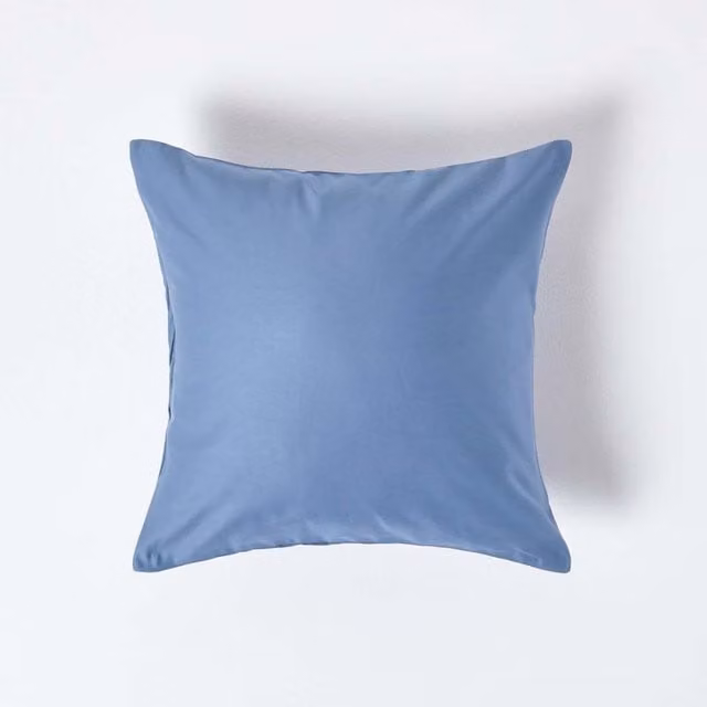 Homescapes 1000 Thread Count Egyptian Combed Cotton Housewife Pillowcase, Blue, W: 40 cm