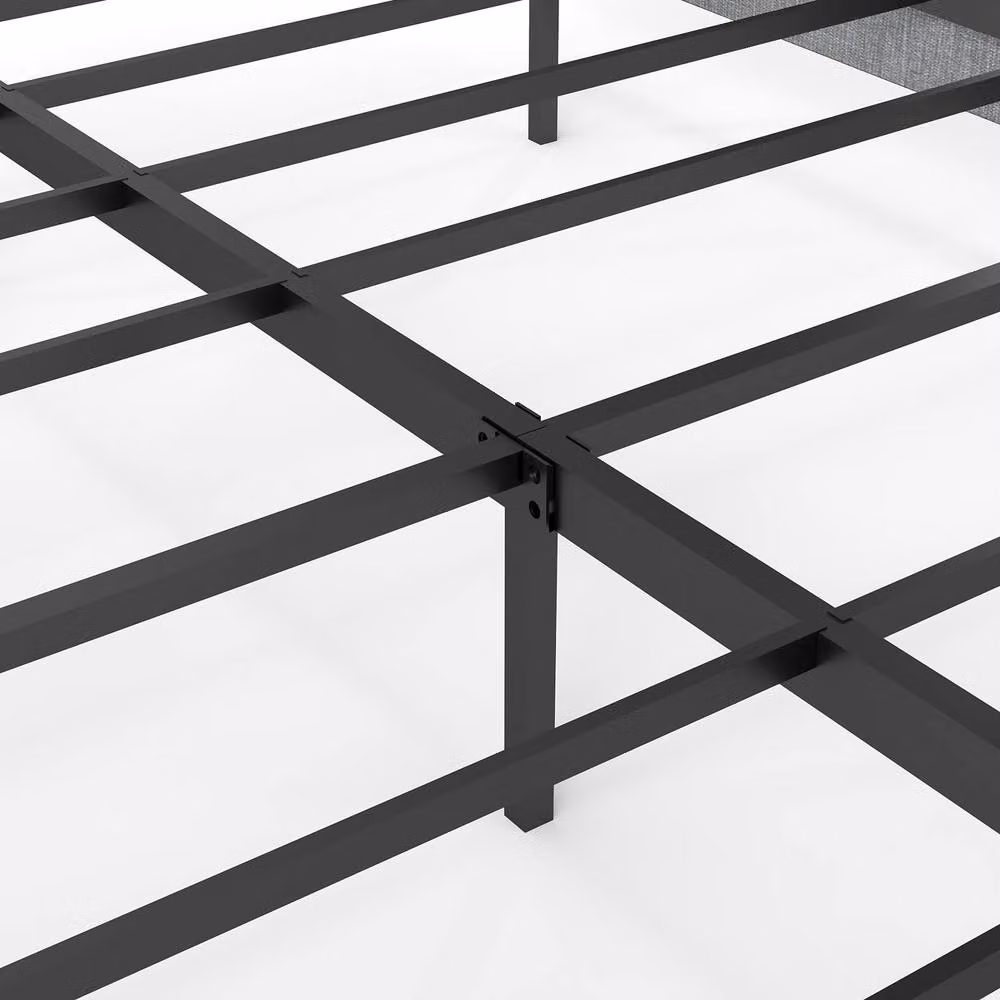 STILVORA Modern Upholstered Bed Frame in Grey with LED Under-Bed Lighting, W: 160 cm, L: 200 cm – 3