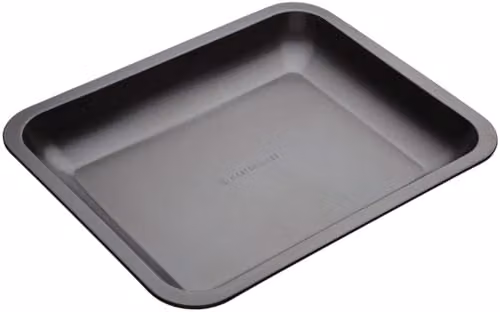 MasterClass Non-Stick Carbon Steel Rectangular Roasting Dish, Grey, W/D/H: 38 x 30.5 x 7 cm