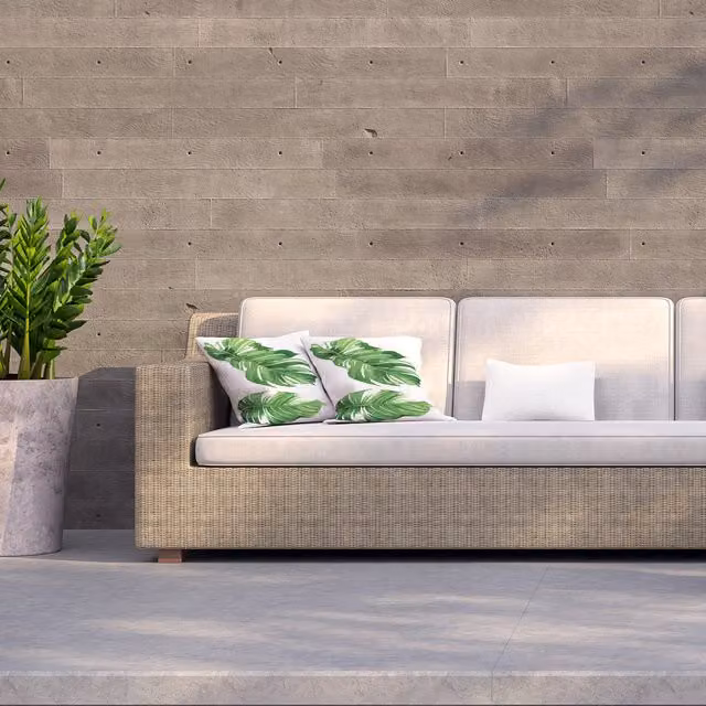 Andrew Lee Twin Botanical Leaves Green Floral Outdoor Square Cushion, W: 60 cm, D: 60 cm, H: 60 cm