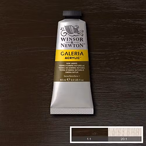 Winsor & Newton Galeria Acrylic Paint, Raw Umber, 60 ml – 3