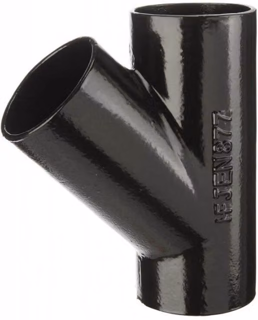 Hargreaves Traditional Express Push Fit Cast Iron Soil Branch, 135 Degree, 100mm