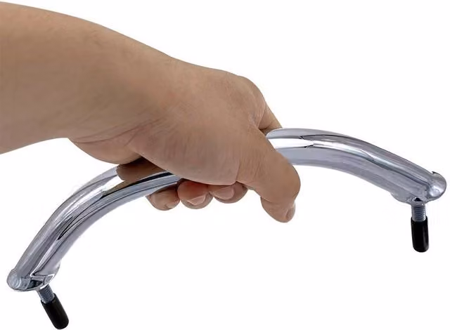 FLAVORA 8 Inch Polished Stainless Steel Marine Grab Handle in Metallic Silver, W: 180 cm, H: 180 cm