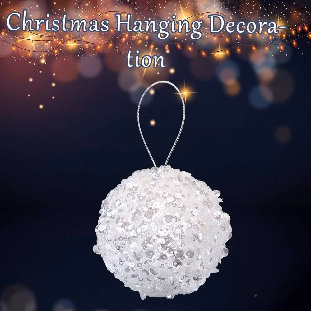 VFM e-Store Silver Round Christmas Hanging Bauble Decoration – 2