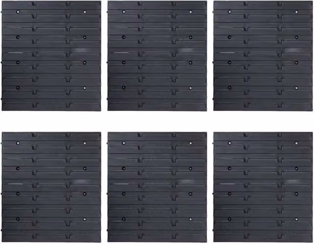 Berkfield Home 96 Piece Stackable Storage Bin Kit with Wall Panels, Red and Black