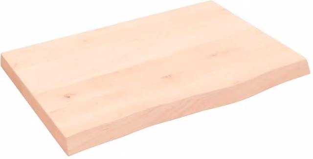 Berkfield Home Solid Oak Table Top in Light Oak, W: 60 cm, D: 40 cm