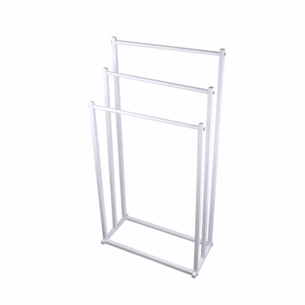 EONLION 3 Tier Free Standing Metal Towel Rail Stand Unit in White – 2