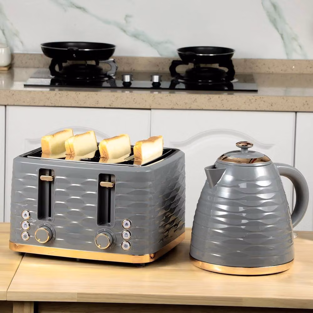 STILVORA 4 Slice Toaster with 7 Toasting Levels in Grey – 2