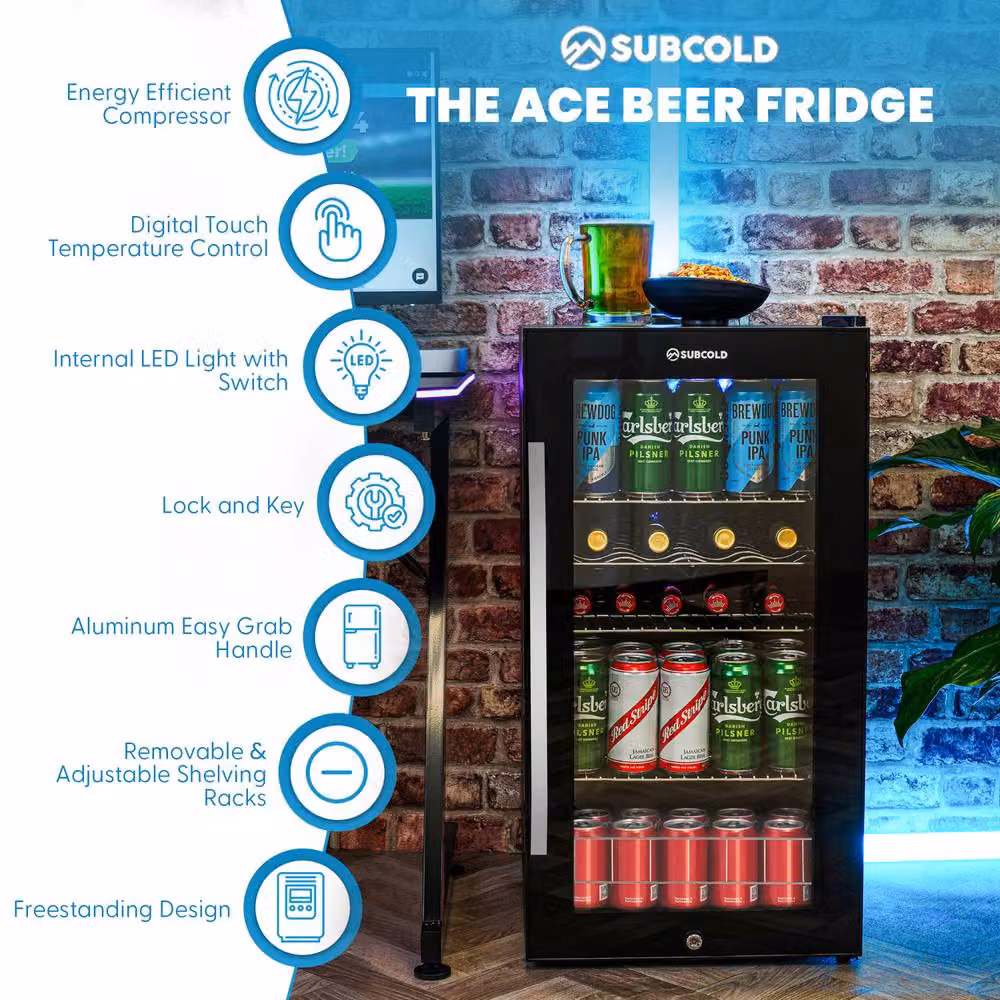 Subcold ACE 90 LED Beer Fridge in Black – 2