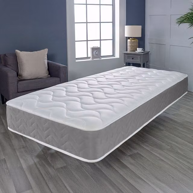 Starlight Beds Grey Memory Foam Hybrid Sprung Shorty Mattress