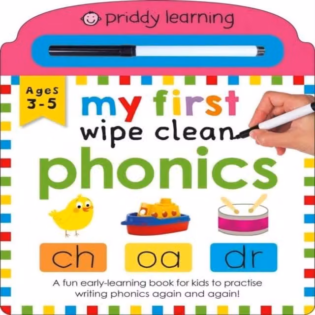 Priddy Books My First Wipe Clean Phonics Multicolour Board Book