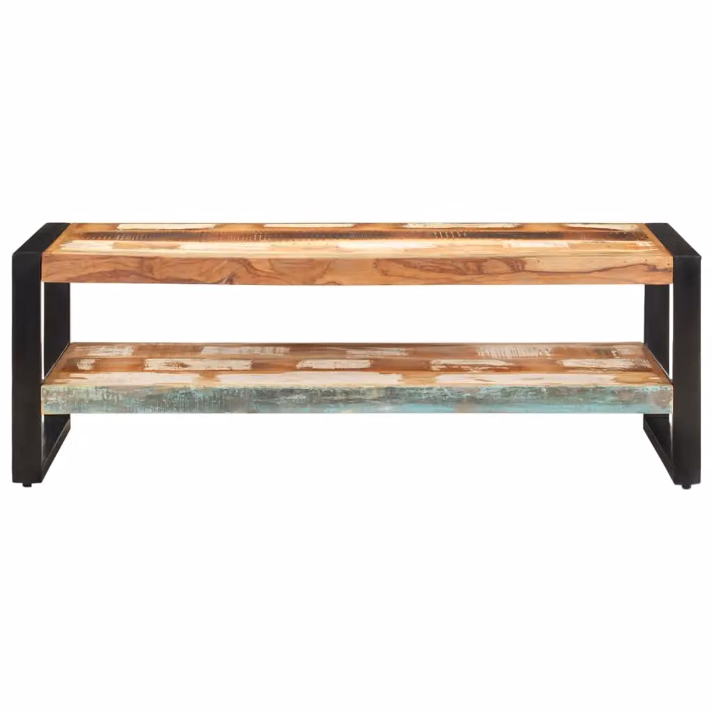 Berkfield Home Rectangular Coffee Table in Brown Solid Reclaimed Wood W/D/H: 120 x 60 x 40 cm – 2