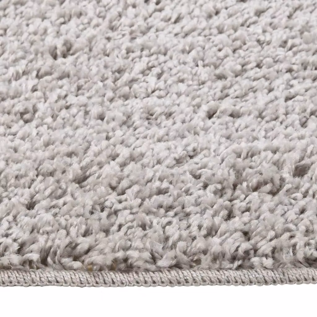 Berkfield Home Shaggy Round Rug in Grey, Diameter: 100 cm