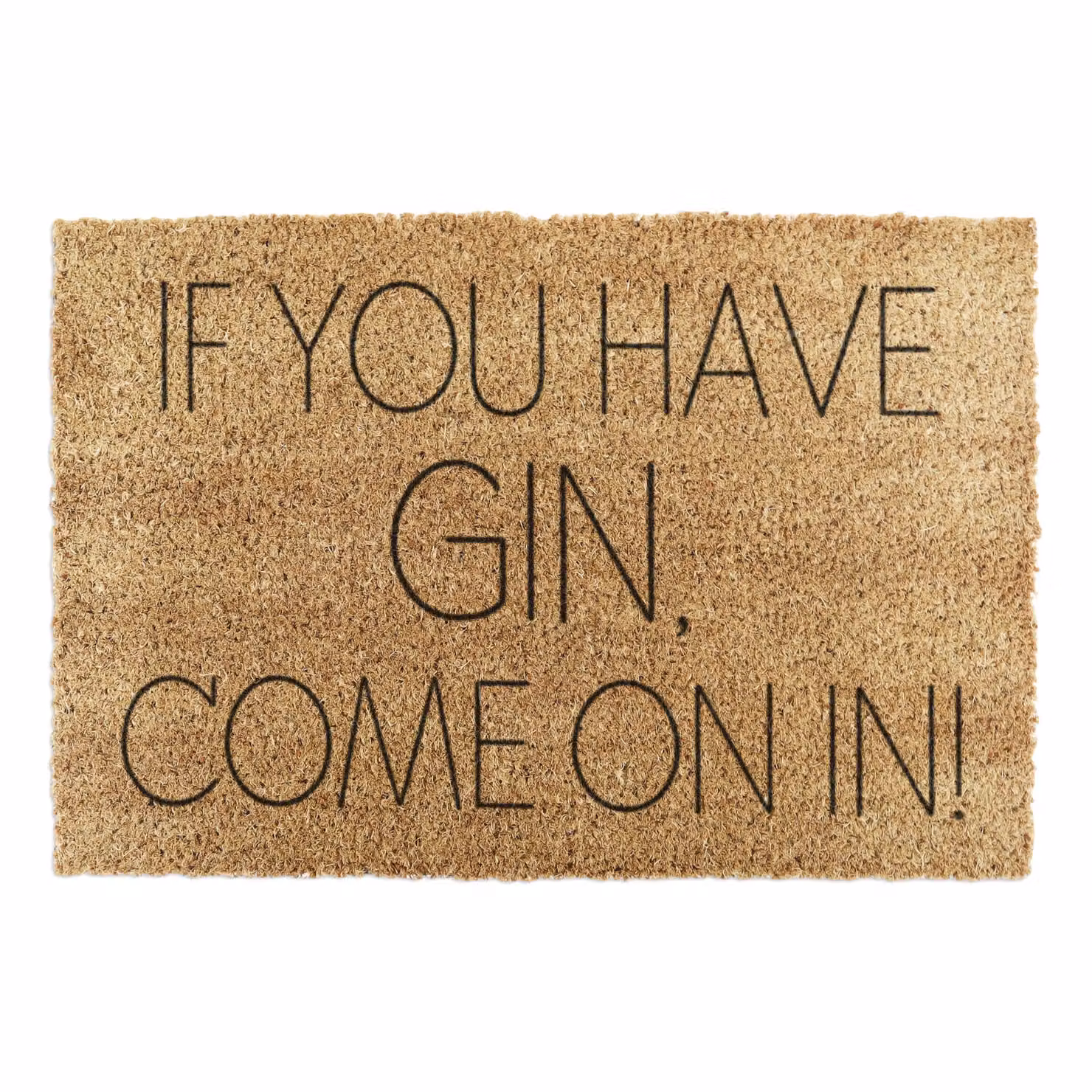 Artsy Mats If You Have Gin Come On In Country Coir Doormat in Grey, W: 90 cm, D: 60 cm – 2