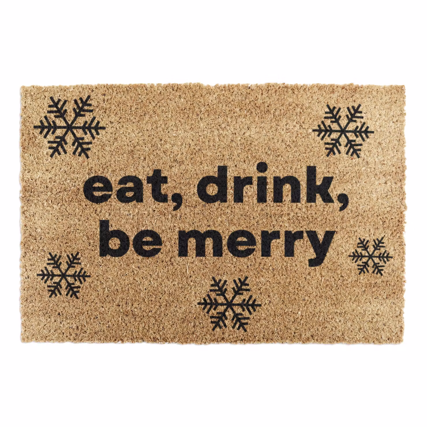 Artsy Mats Eat, Drink, Be Merry Christmas Doormat in Beige, W: 60 cm, D: 40 cm – 2
