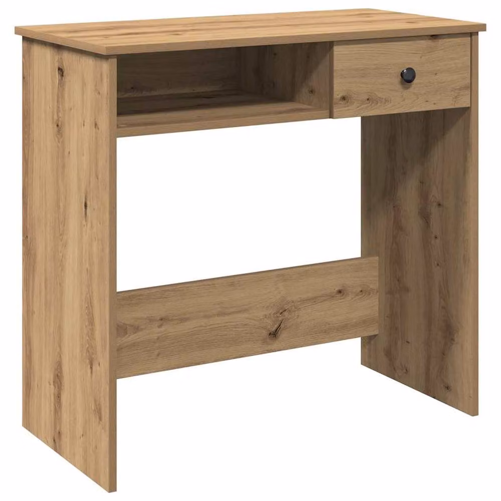 Berkfield Home Artisan Oak Decorative Writing Desk in Brown, W/D/H: 80 x 40 x 75 cm – 3