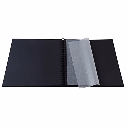 Exacompta ARAMY Spiral Photo Album, 60 Pages, Black and Gold, 32 x 32 cm – 3