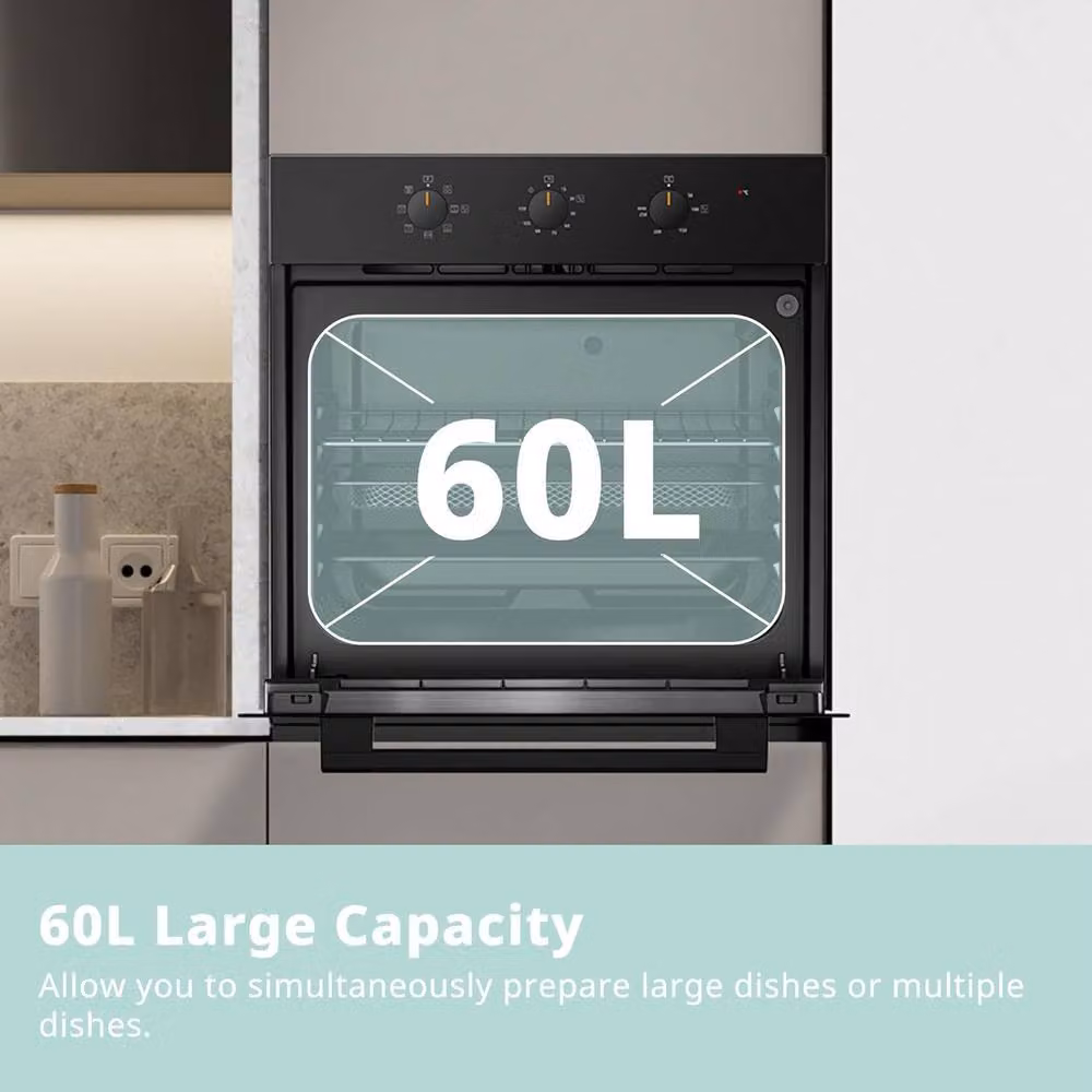 Living and Home 60L Built-in Electric Microwave Combi Fan Oven with Grill and Air Fry Function in Black – 3